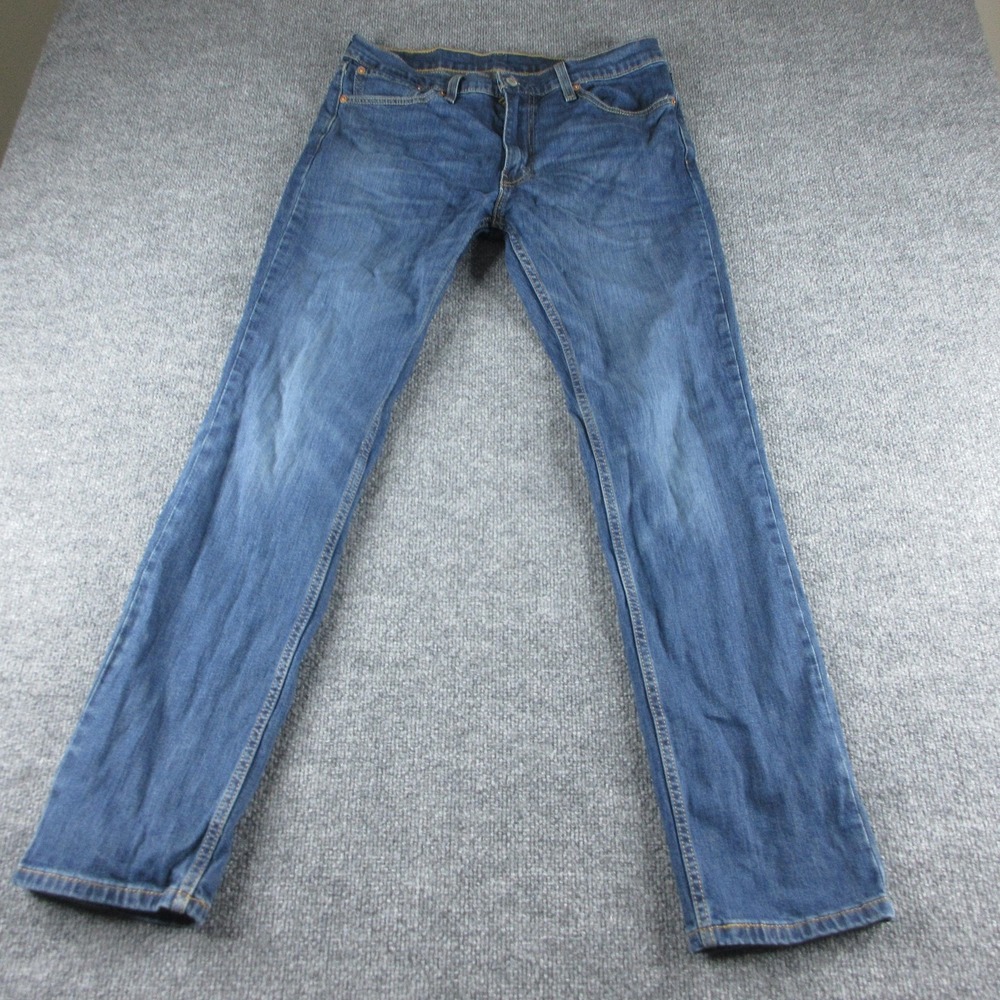 Levis 511 Jeans Mens 32x32 Blue Slim Tapered‎ Medium Wash Stretch Denim Casual